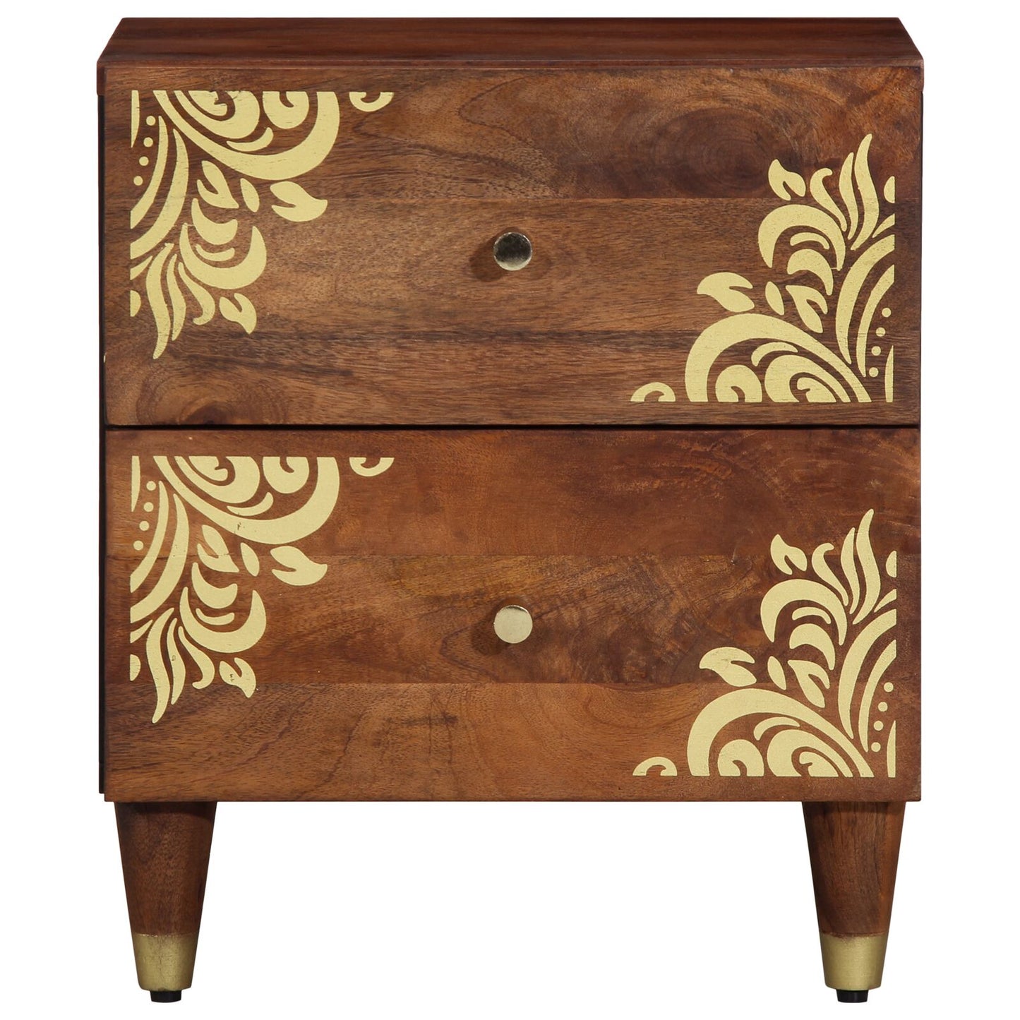 vidaXL Nachttisch Honigbraun Solides Sheeshamholz 40 x 33 x 46 cm