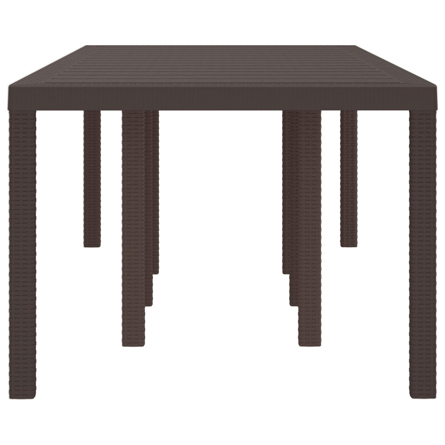 vidaXL Gartentisch Braun 250x100x73 cm Poly Rattan