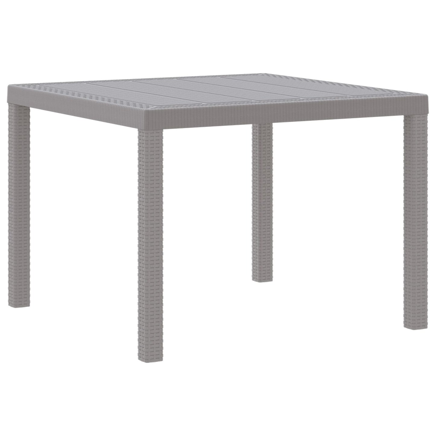 vidaXL 3-teiliges Garten-Esszimmer-Set mit Kissen – Hellgraues Poly-Rattan