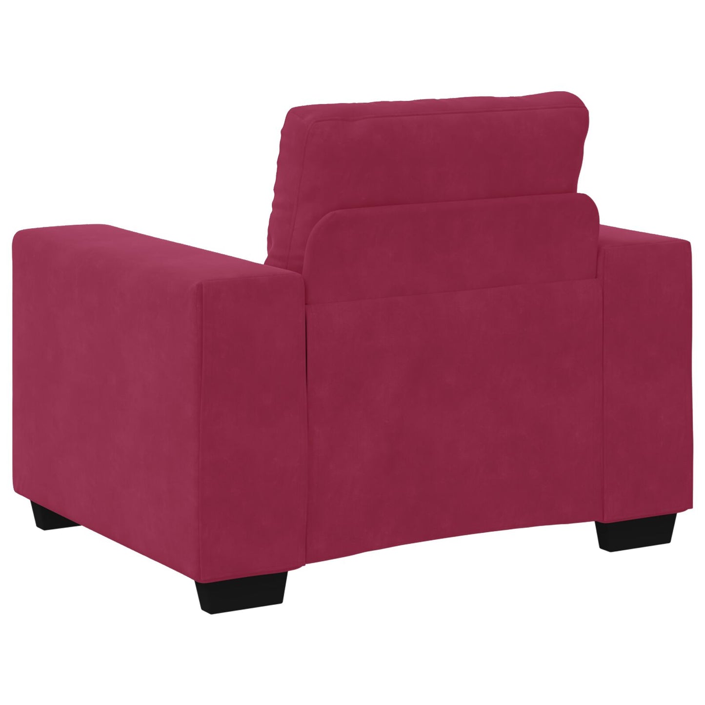 vidaXL 3-teiliges Sofaset mit Kissen Weinrot Samt