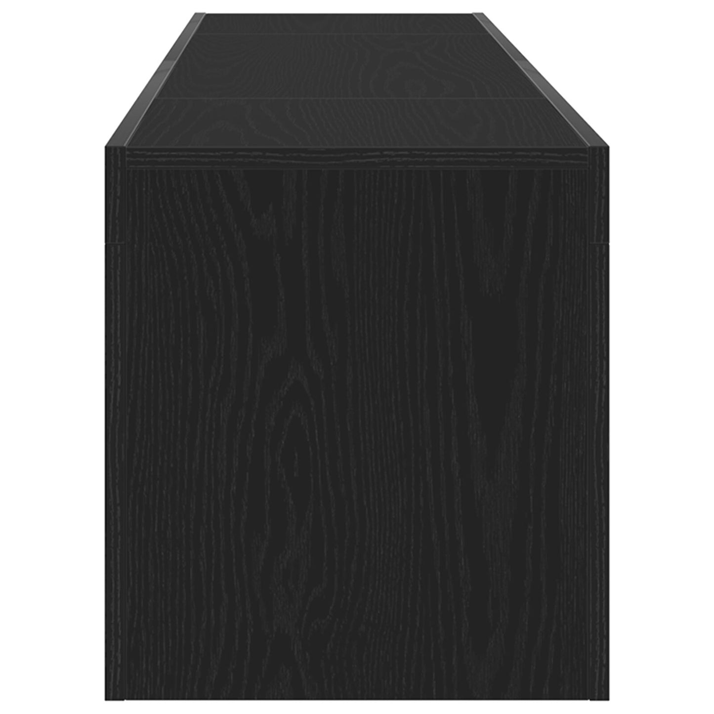 vidaXL TV-Schrank mit LED-Lichtern, schwarz, Eiche, 120x35x40 cm