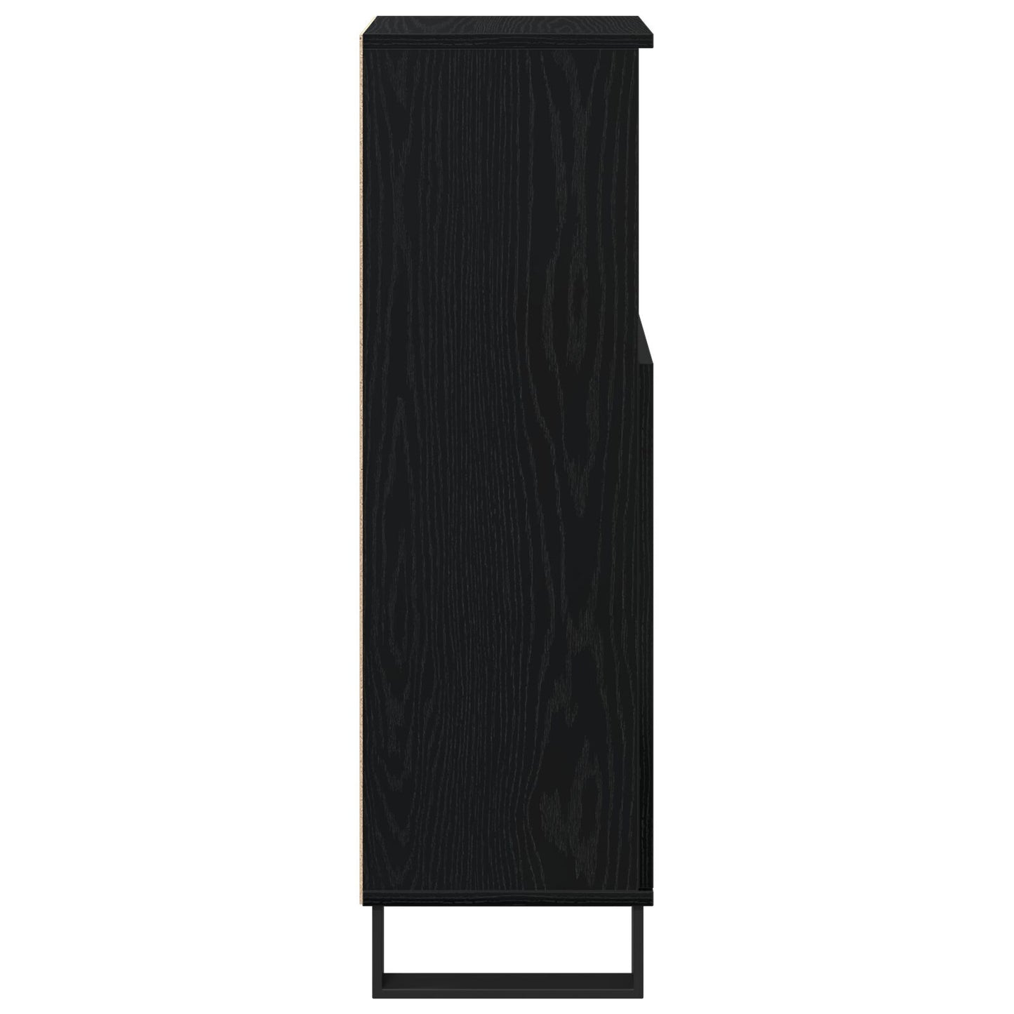 vidaXL Badezimmer Schrank Schwarz Eiche 30x30x100 cm Holzwerkstoff
