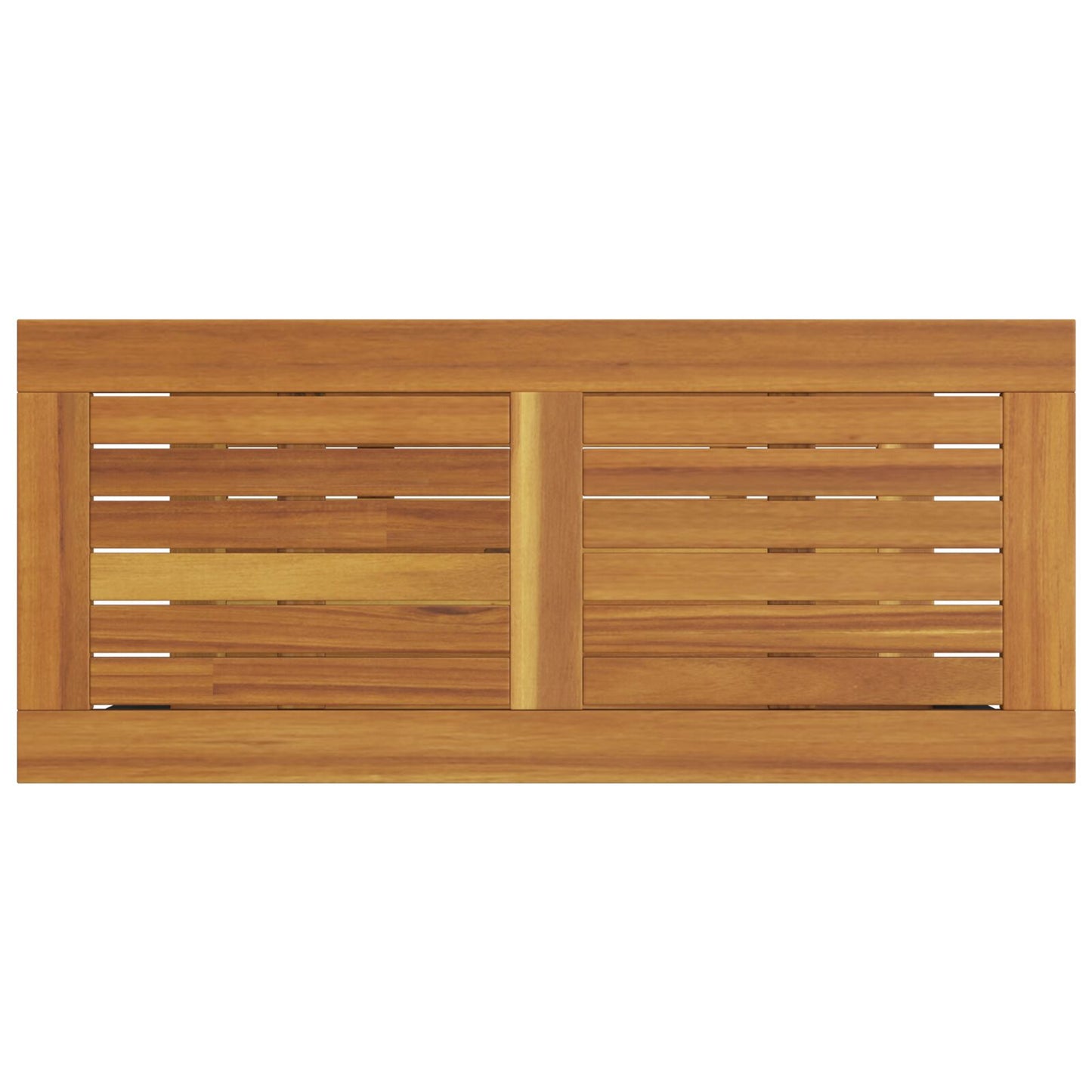vidaXL Gartentisch Natur & Grau 35x80x75 cm Massivholz und Stahl