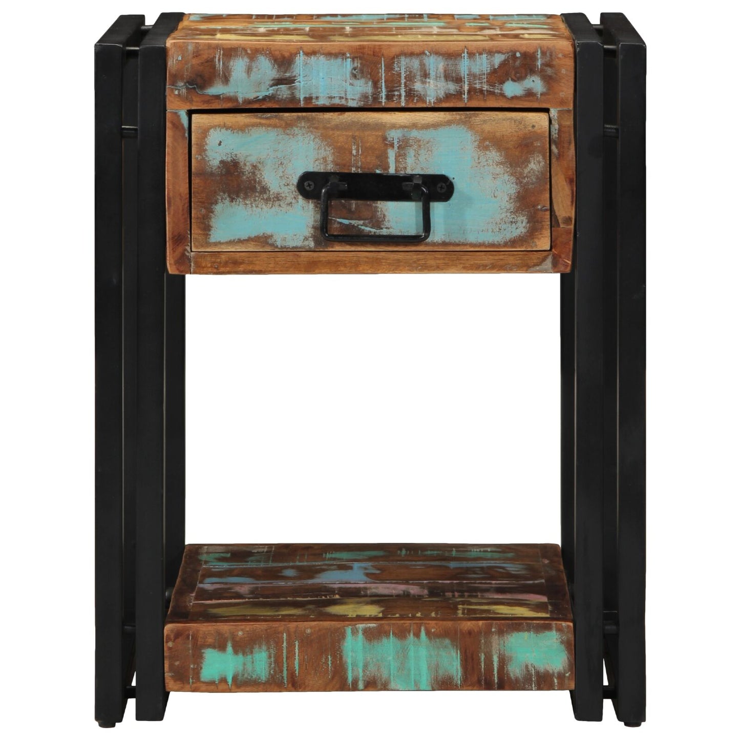 vidaXL Nachttisch 40x40x50 cm Massivholz Altholz