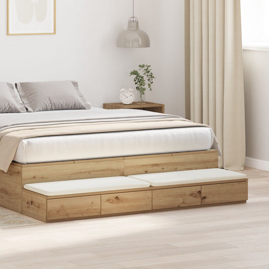 vidaXL Nachttisch Artisan Eiche Holz 150 x 36.5 x 16.5 cm Minimalistisch