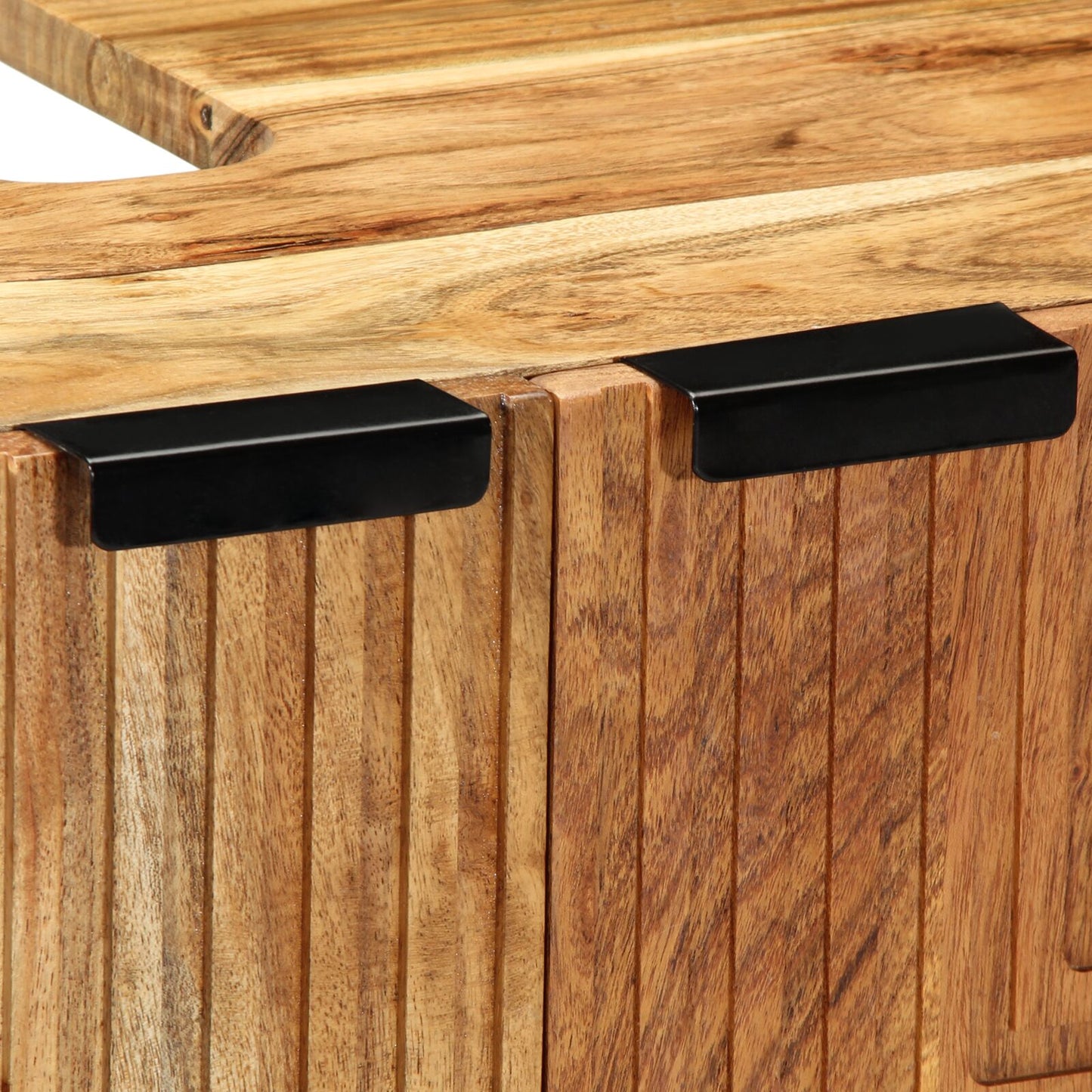 vidaXL Waschbeckenunterschrank 62x33x58 cm Massivholz Akazie