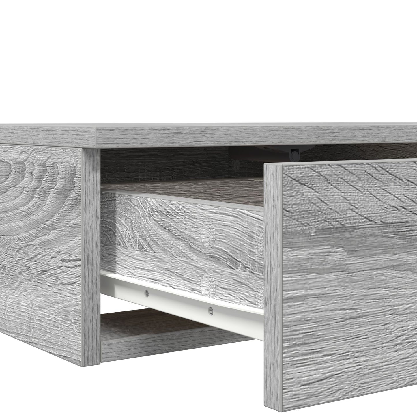vidaXL Bett-Schubladen Grau Sonoma 135x36,5x16,5 cm aus Holzwerkstoff