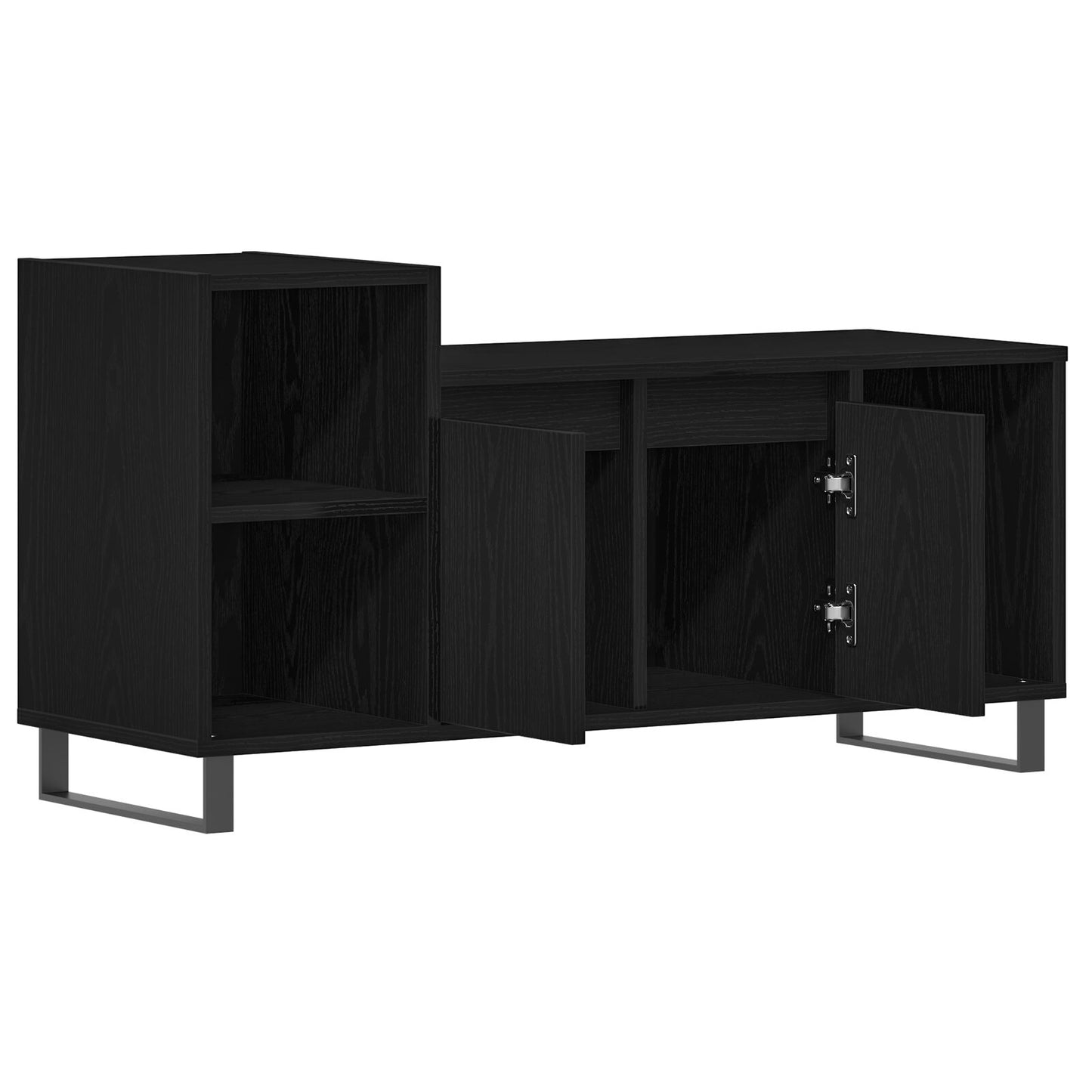 vidaXL TV-Bank Schwarz Eiche 100x35x55 cm Werkstoff