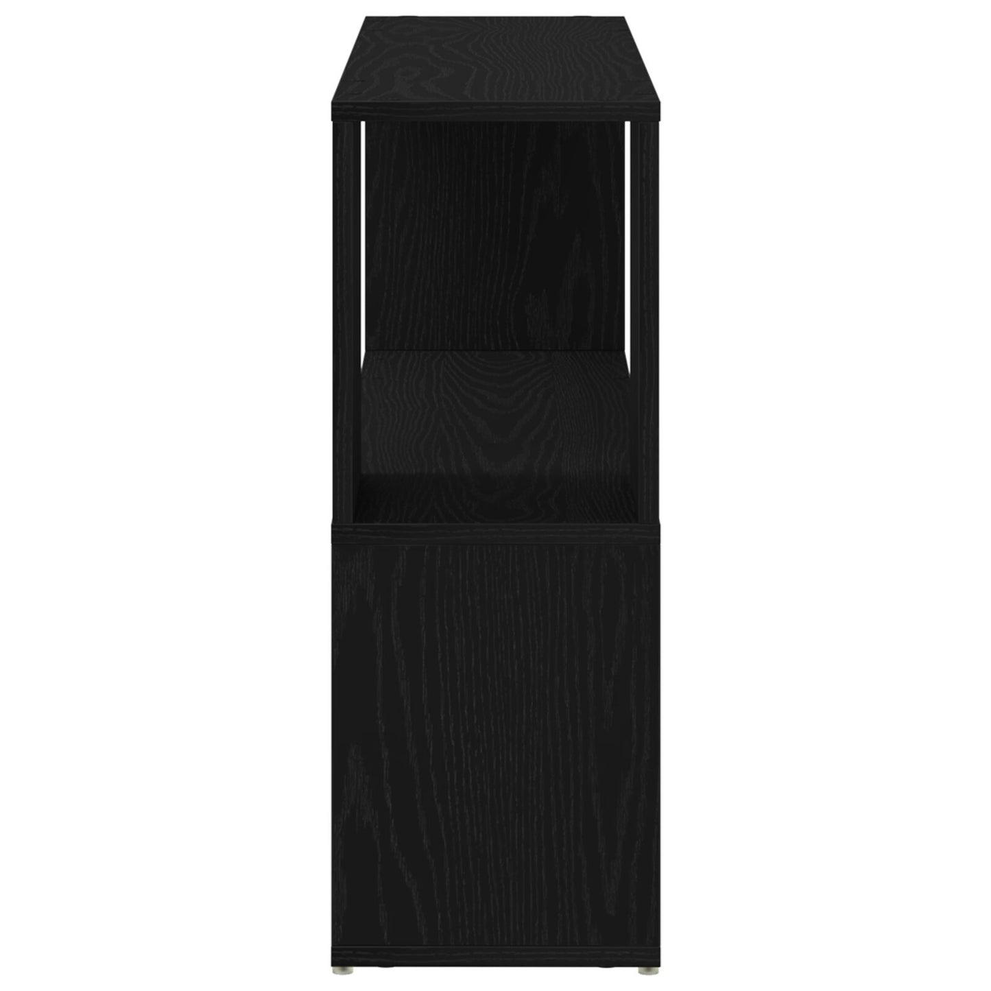 vidaXL Bücherregal Schwarz Eiche 100x24x63 cm aus Holzwerkstoff