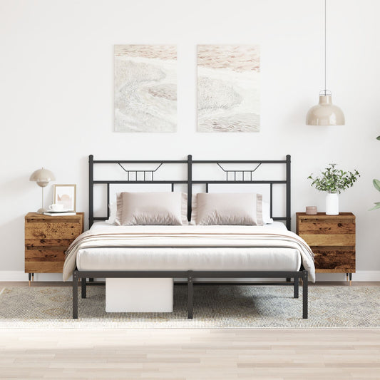 vidaXL Nachttische 2 Stück Alte Holz 40x35x50 cm Konstruktionsholz