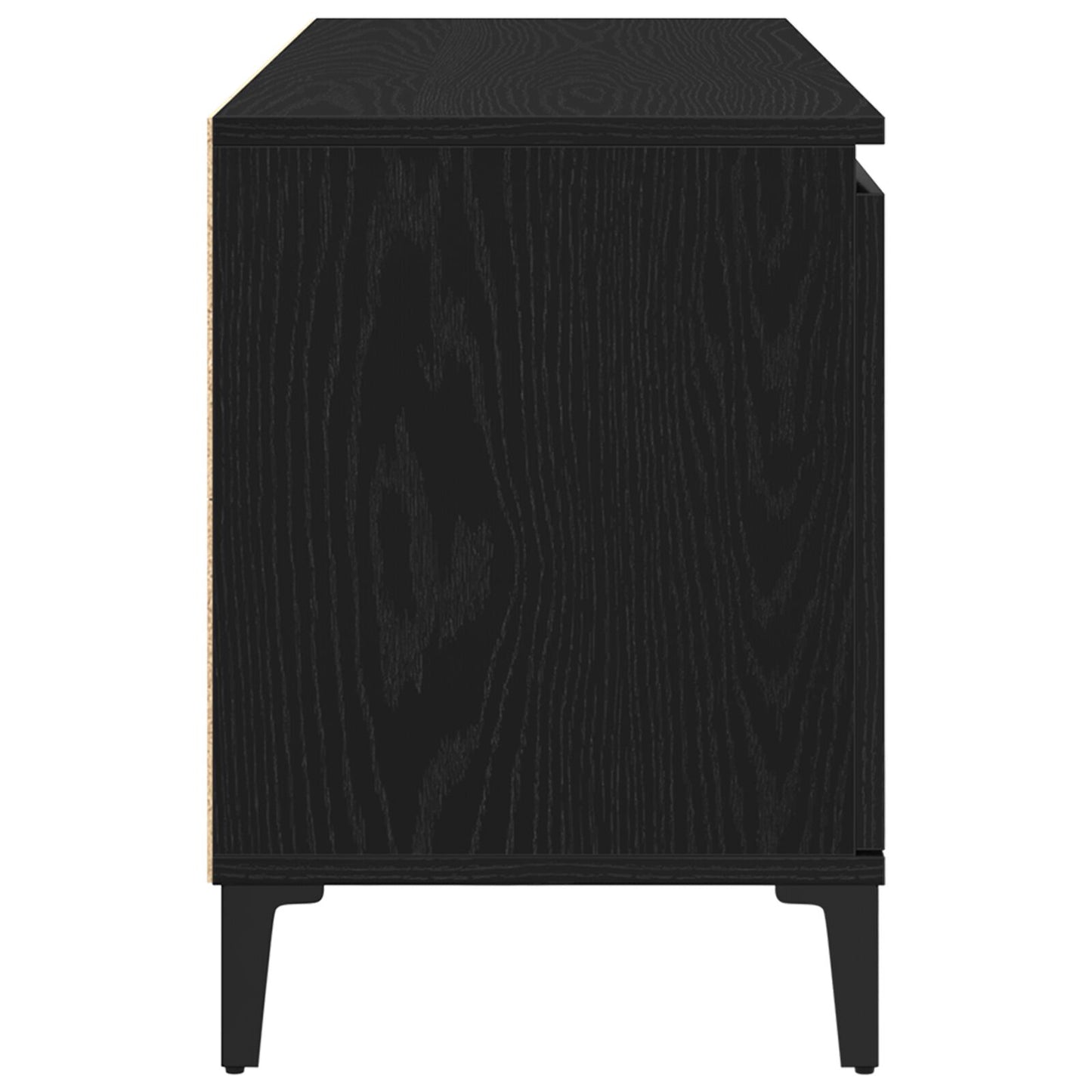 vidaXL TV-Schrank Schwarz Eiche 102x35x50 cm Holzwerkstoff