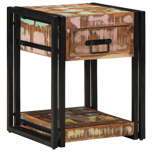 vidaXL Nachttisch 40x40x50 cm Massivholz Altholz