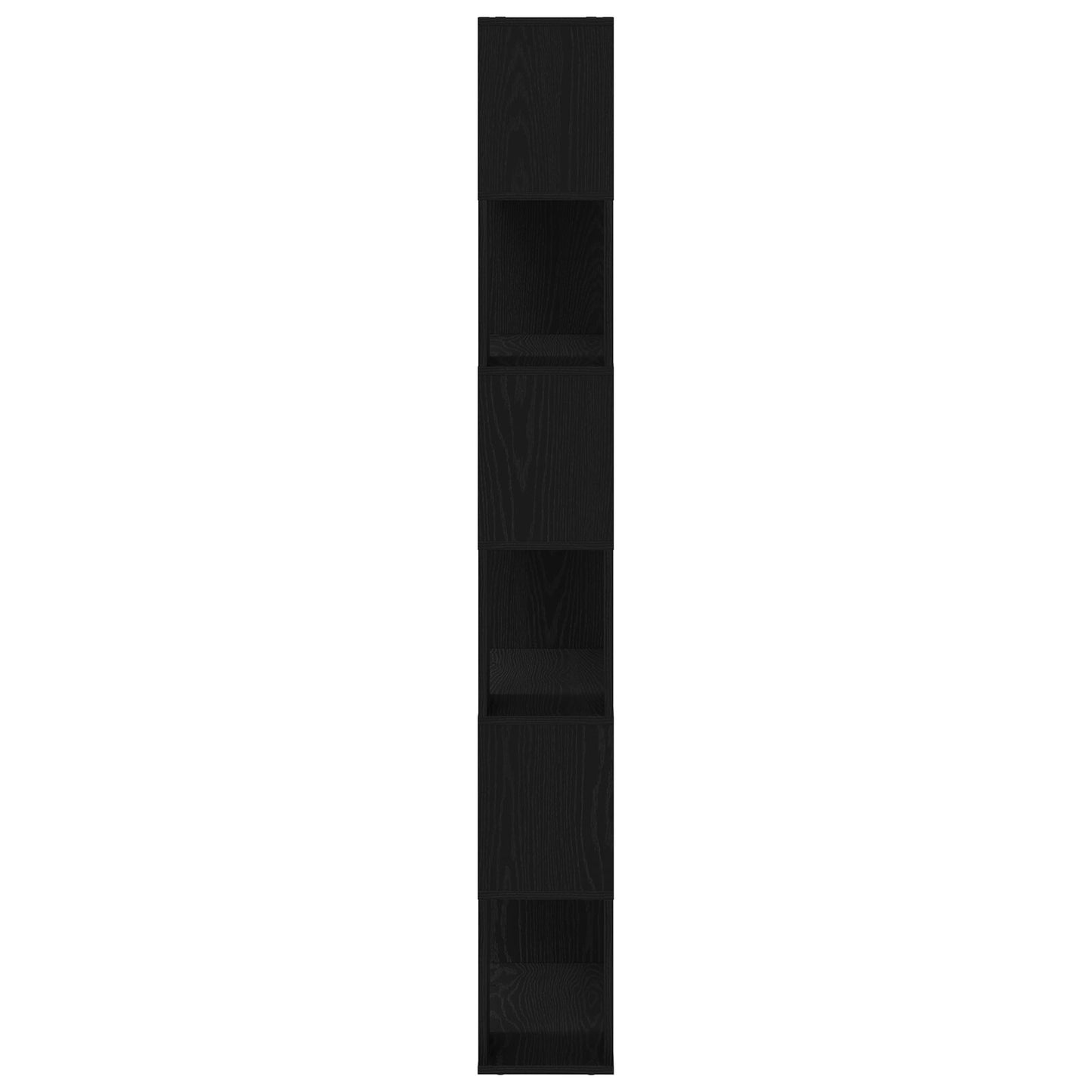 vidaXL Bücherregal Schwarz Eiche 80x24x186 cm Holzwerkstoff
