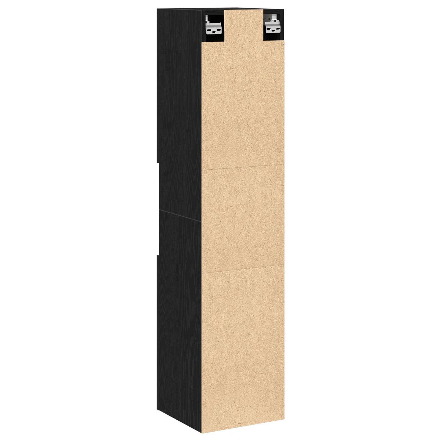 vidaXL Badezimmer Wandschrank Schwarz Eiche 30x30x130 cm aus Ingenieurholz