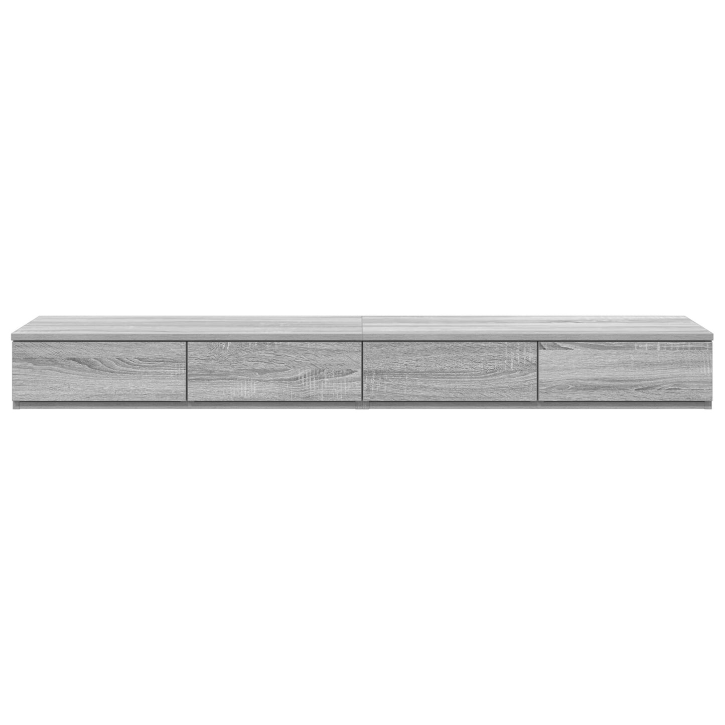 vidaXL Bett-Schubladen Grau Sonoma 135x36,5x16,5 cm aus Holzwerkstoff