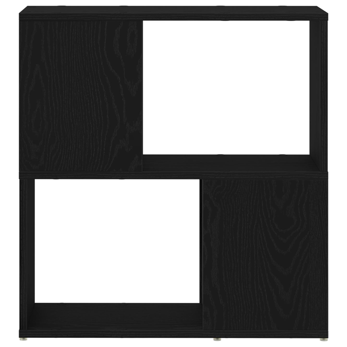 vidaXL Bücherregal Schwarz Eiche 60x24x63 cm Holzwerkstoff