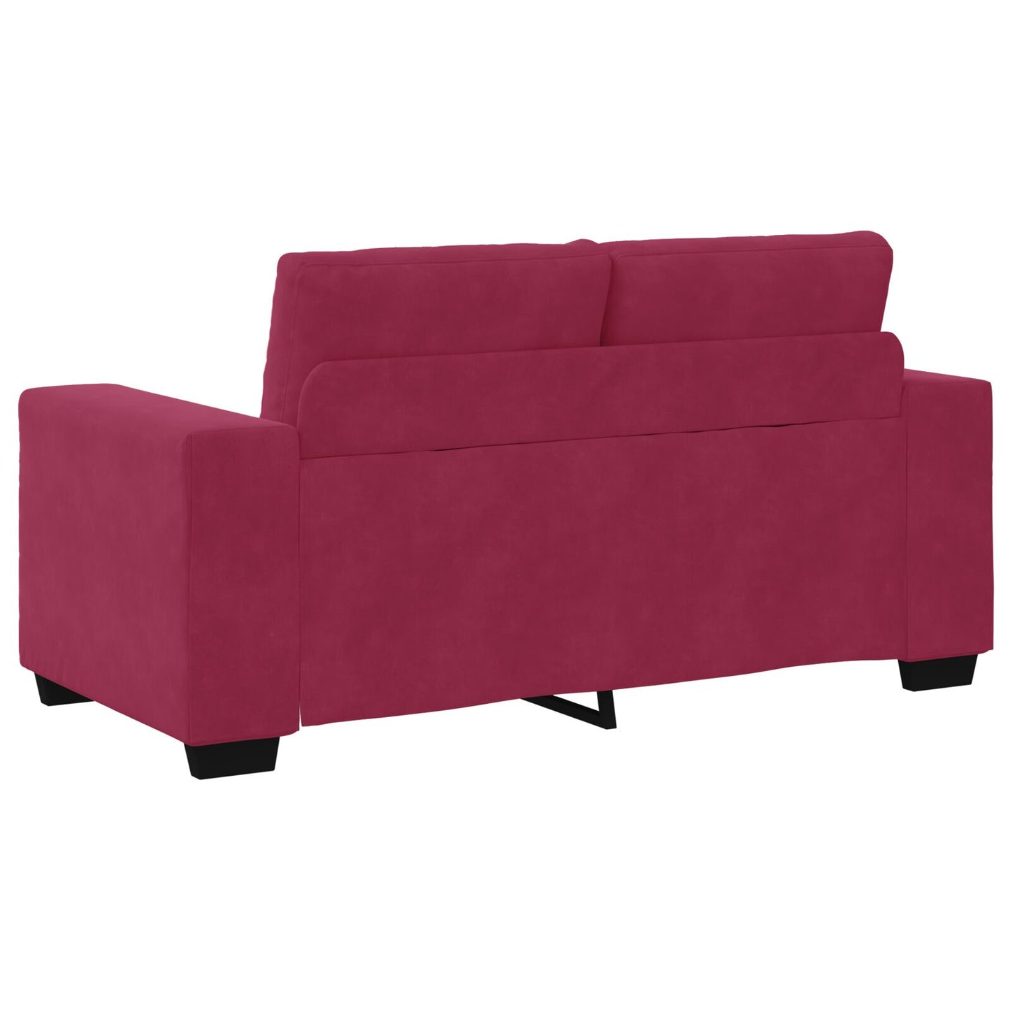 vidaXL 3-teiliges Sofaset mit Kissen Weinrot Samt