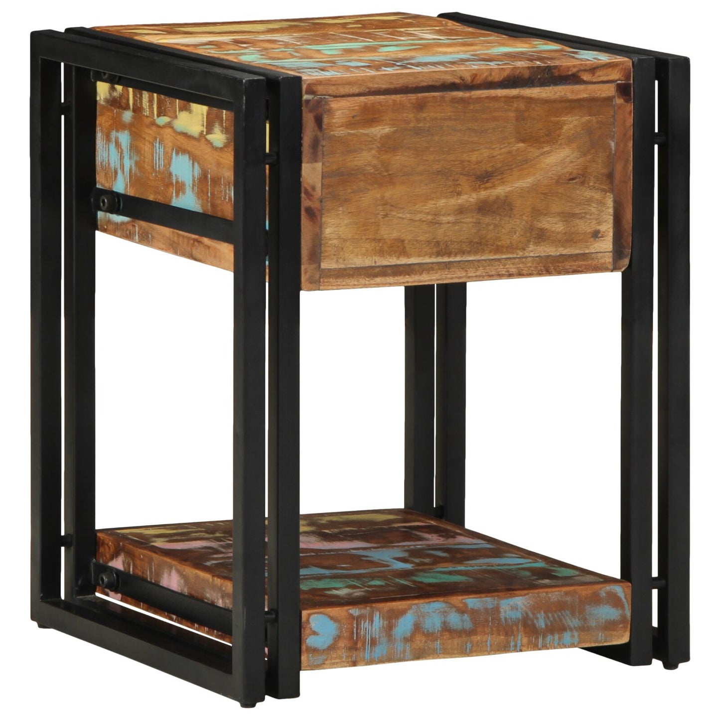 vidaXL Nachttisch 40x40x50 cm Massivholz Altholz