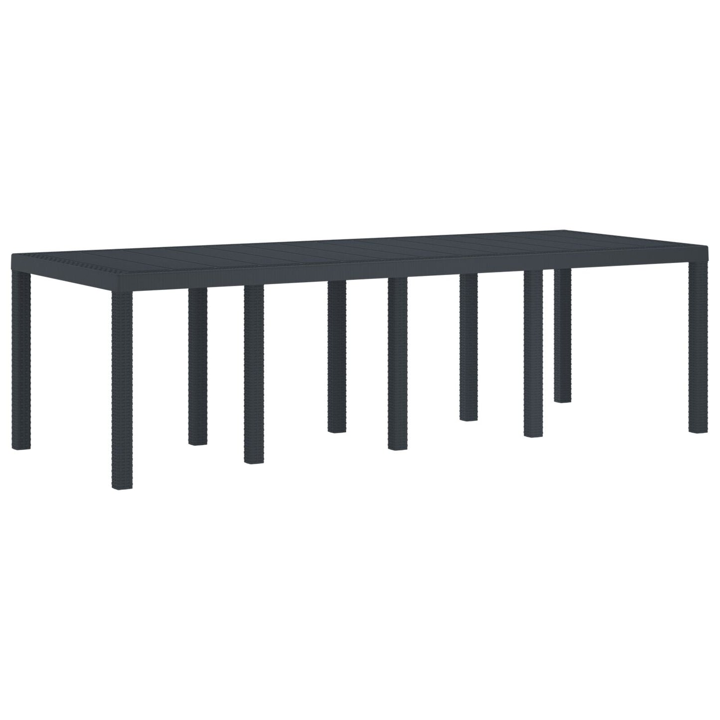 vidaXL 9-teiliges Garten Essset Anthrazit Poly-Rattan