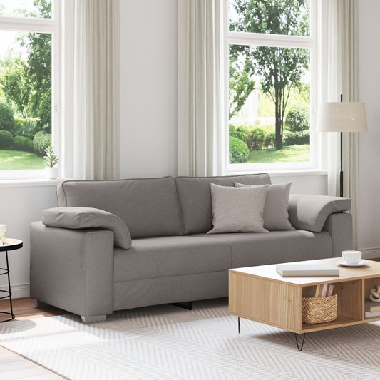vidaXL 3-Sitzer Sofa in Taupe, 178 cm, aus Stoff
