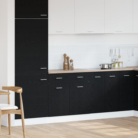 vidaXL Schrank mit Schublade in Schwarz-Eiche, 80x46x81.5 cm, Hergestellt aus Holzwerkstoff