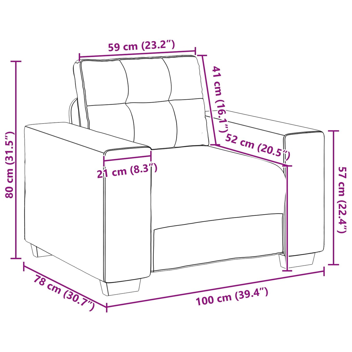 vidaXL 3-teiliges Sofaset mit Kissen aus braunem Samt