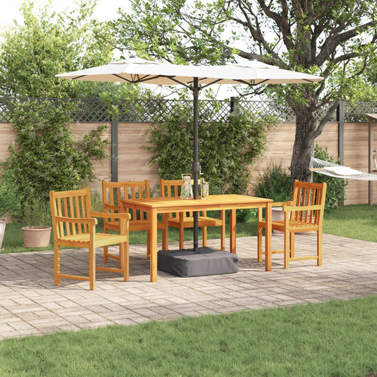 vidaXL 5-teiliges Garten-Esszimmer-Set aus massivem Akazienholz