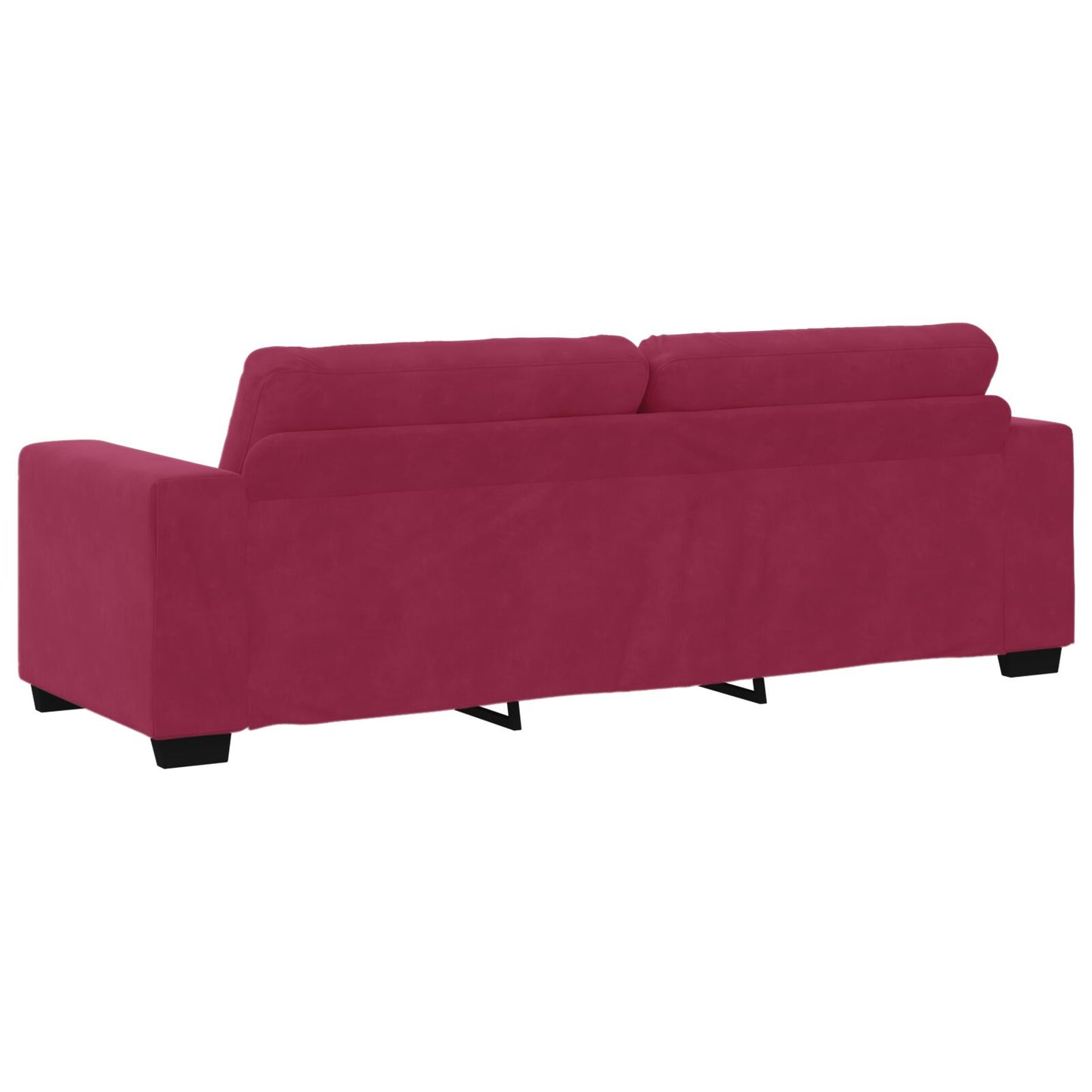 vidaXL 3-teiliges Sofaset mit Kissen Weinrot Samt