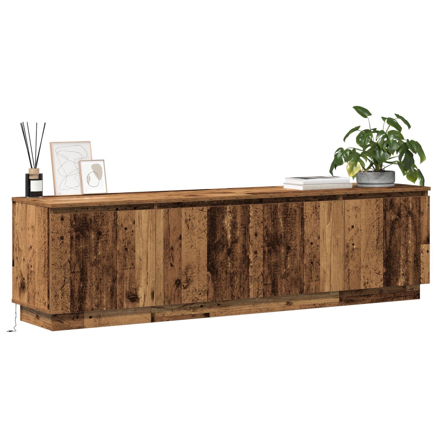 vidaXL TV-Schränke mit LED Altholz 180x38x49 cm Holzwerkstoff