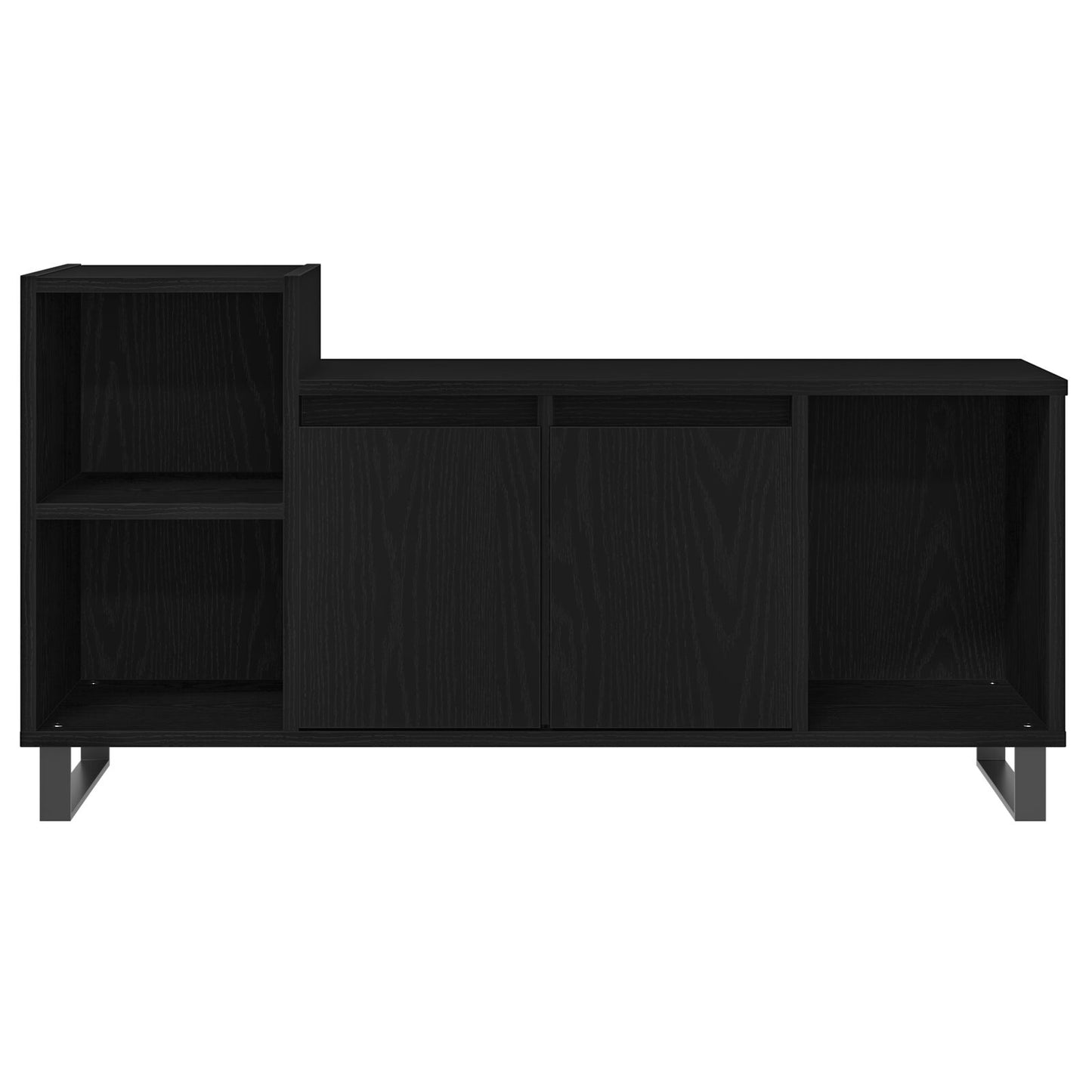 vidaXL TV-Bank Schwarz Eiche 100x35x55 cm Werkstoff