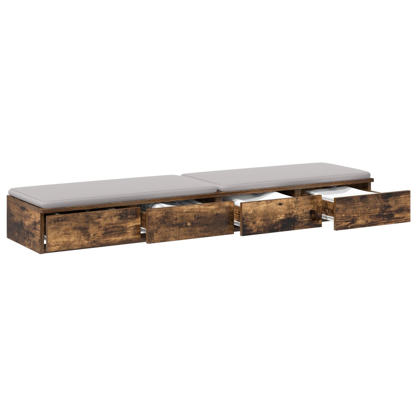 vidaXL Nachttisch Geräucherte Eiche Holzwerkstoff 160 x 36,5 x 16,5 cm