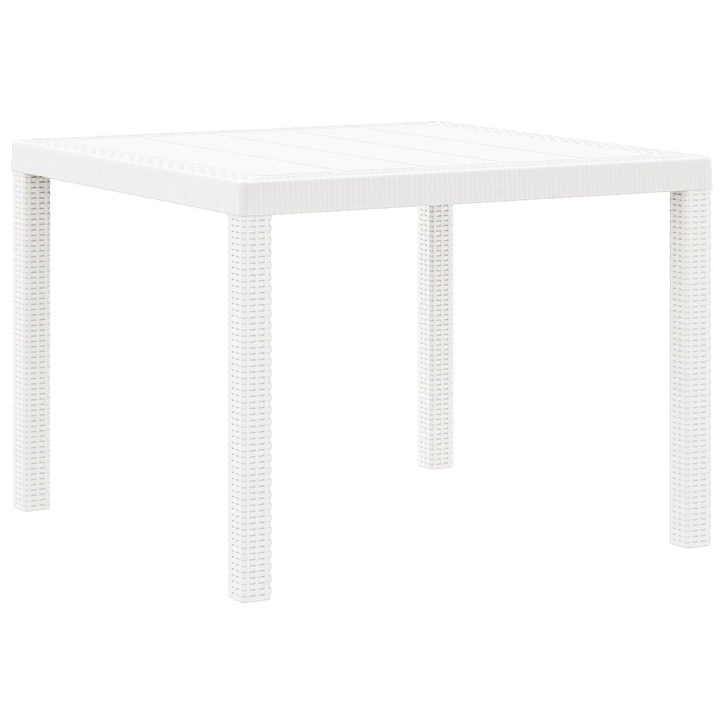 vidaXL 3-teiliges Garten Essset mit Kissen Weiß Poly Rattan