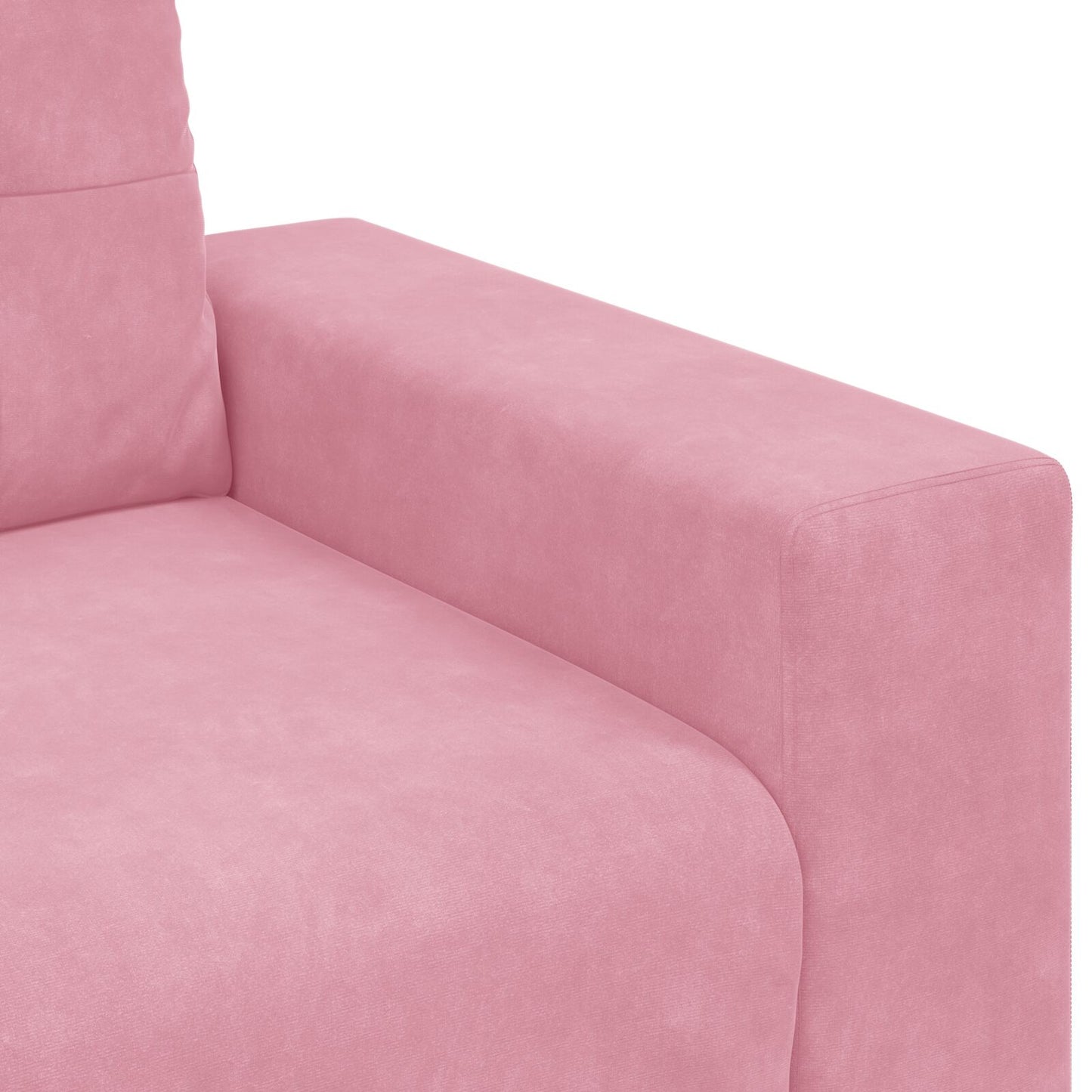 vidaXL 2-teilige Sofagarnitur mit Kissen in Rosa Samt