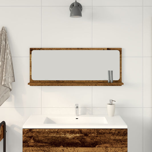 vidaXL Badezimmer Spiegel aus altem Holz 90x10,5x37 cm aus Holzwerkstoff