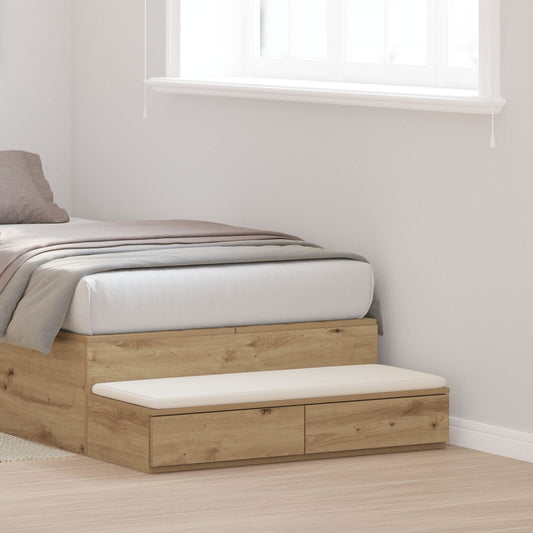 vidaXL Bett-Schubladen Artisan Eiche 100x36,5x16,5 cm Holzwerkstoff