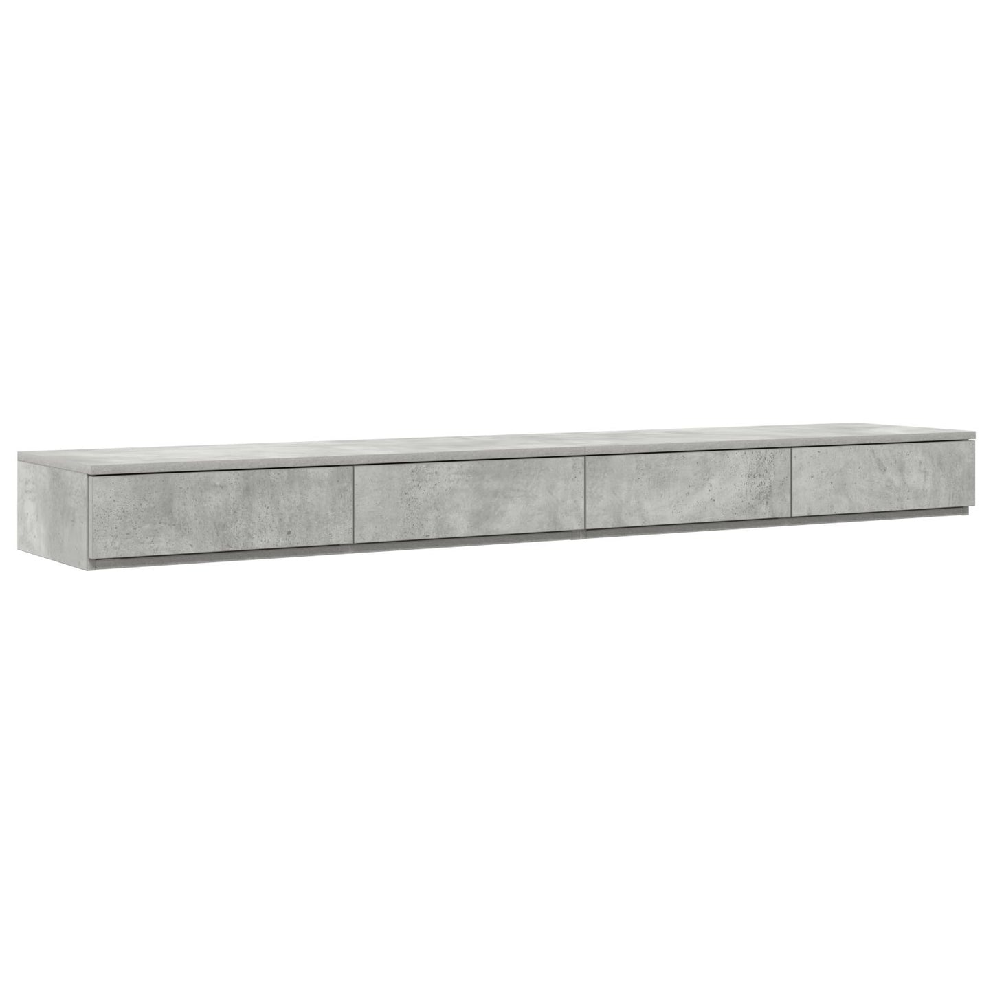 vidaXL Bett-Schubladen Betongrau 200x36,5x16,5 cm Ingenieurholz
