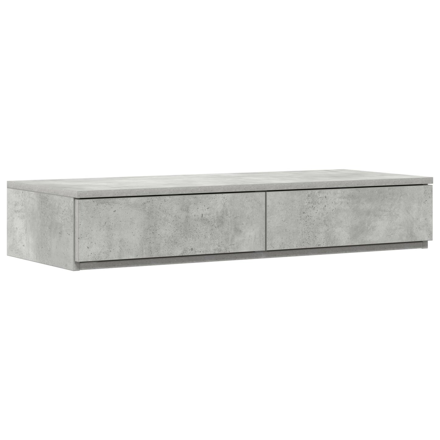 vidaXL Bettbeistellschränke Beton Grau 80x36,5x16,5 cm Spanplatte