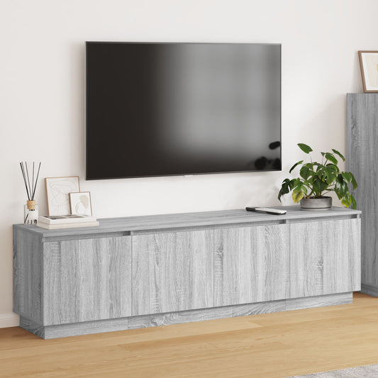 vidaXL TV Schrank mit LED Grau Sonoma 180x38x49 cm Holzwerkstoff
