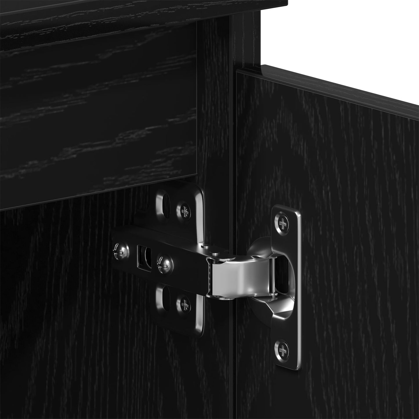 vidaXL TV-Schrank Schwarz Eiche 102x35x50 cm Holzwerkstoff