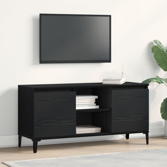 vidaXL TV-Schrank Schwarz Eiche 102x35x50 cm Holzwerkstoff