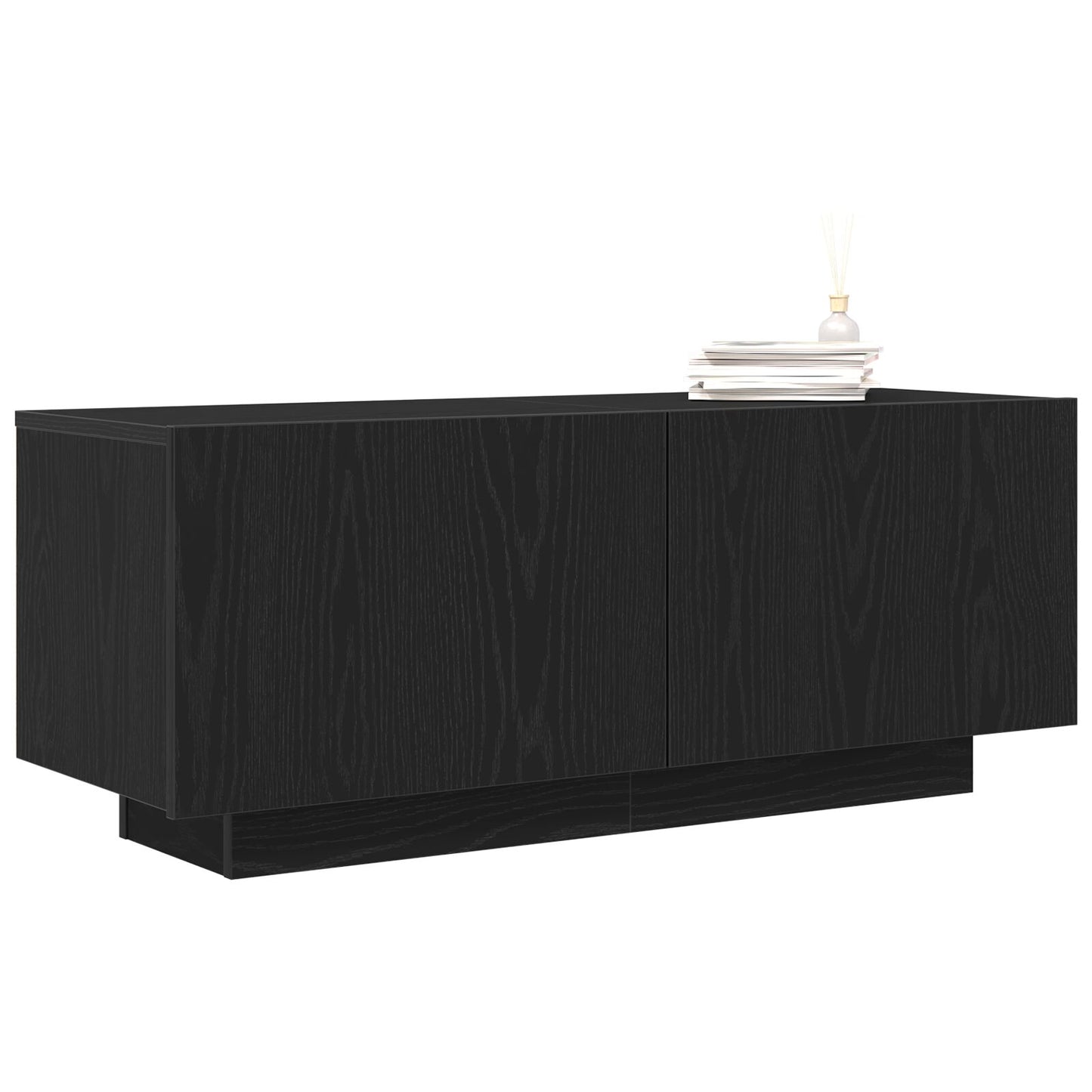 vidaXL TV-Regal Schwarz Eiche 100x35x40 cm Holzwerkstoff