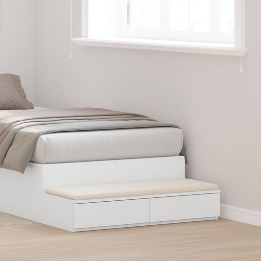 vidaXL Bett-Schubladen in Weiß 75x36,5x16,5 cm aus Spanplatte