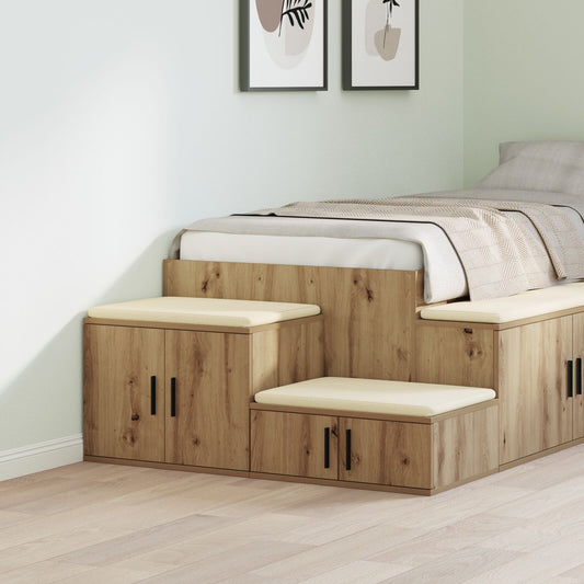 vidaXL Aufbewahrungsschrank Artisan Eiche 127x41x40 cm Holzwerkstoff