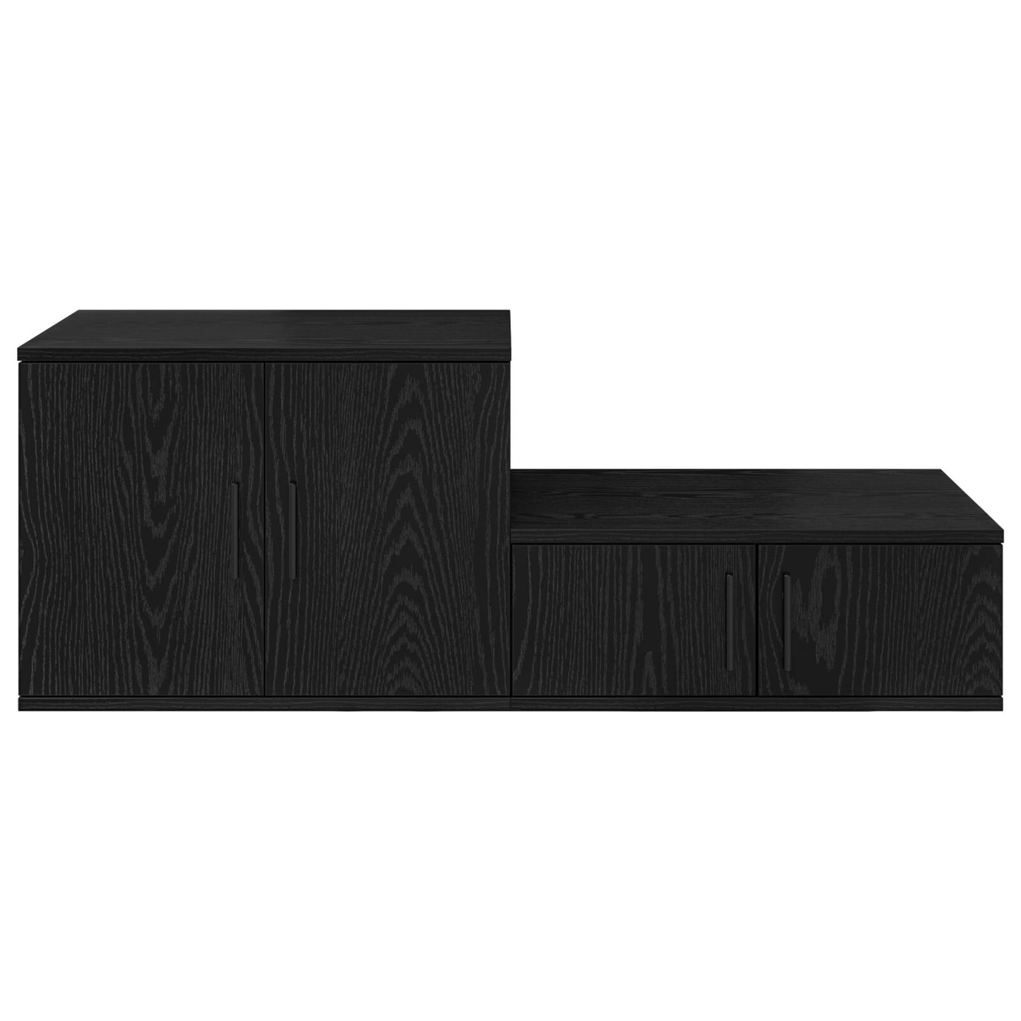 vidaXL Aufbewahrungsschrank Schwarz 127x41x40 cm Holzwerkstoff