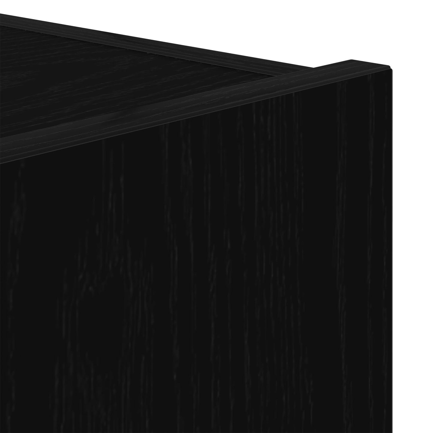 vidaXL TV-Wandregal mit LED-Lichtern Schwarz Eiche 100x35x31 cm