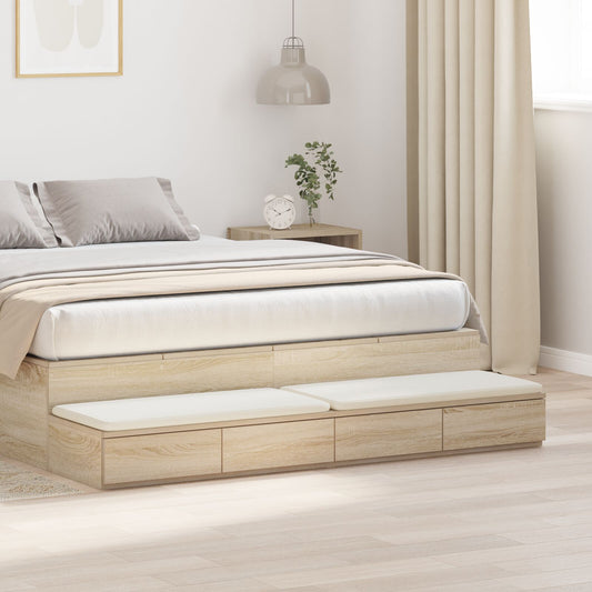 vidaXL Bettkommoden Sonoma Eiche 160x36,5x16,5 cm Holzwerkstoff