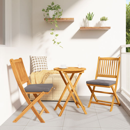 vidaXL 3-teiliges Garten Bistro Set - solides Akazienholz