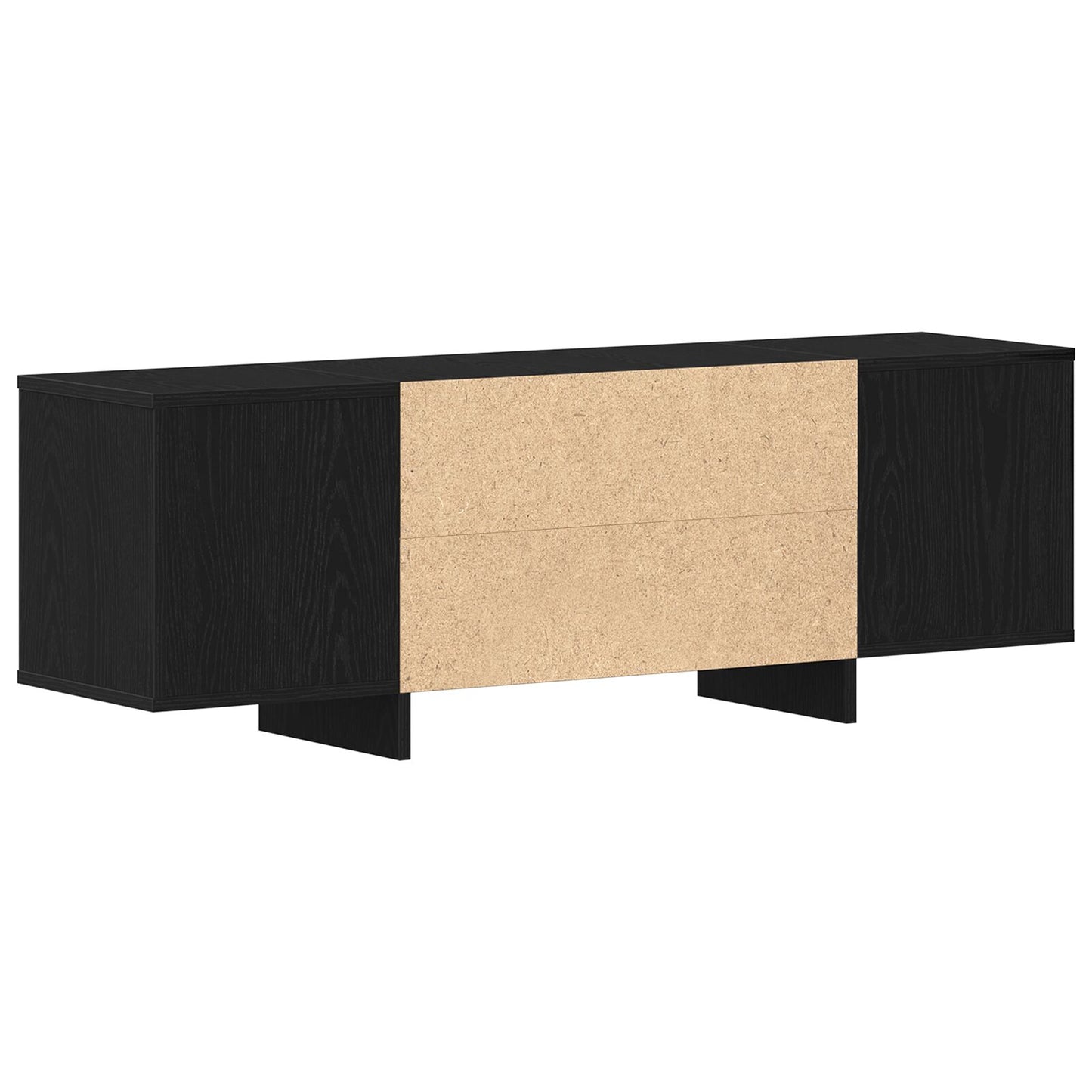 vidaXL TV-Schrank Schwarz Eiche 120x30x40,5 cm Holzwerkstoff