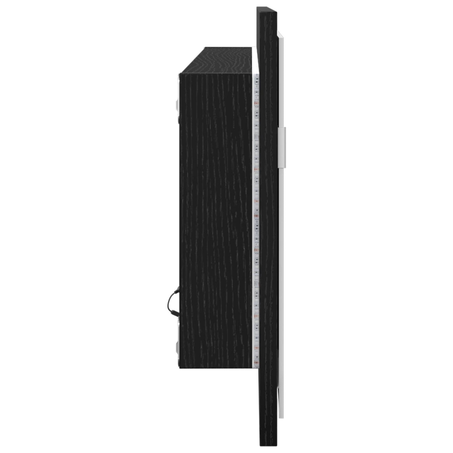 vidaXL LED Badspiegel Schwarz Eiche 100x8,5x37 cm Ingenieurholz
