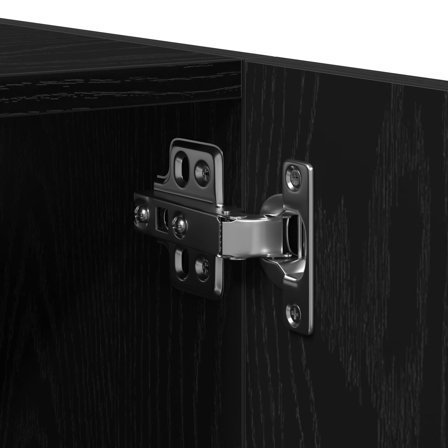 vidaXL Badezimmer Wandschrank Schwarz Eiche 30x30x130 cm aus Ingenieurholz